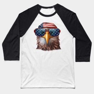 Biker Eagle Baseball T-Shirt